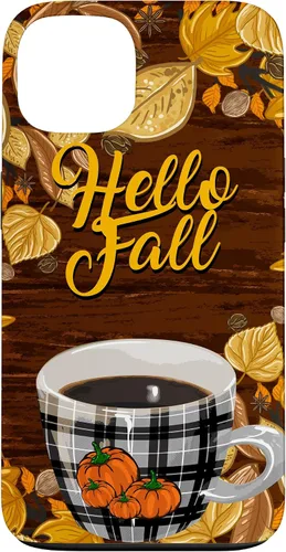 Vista 7 de Funda para iPhone 16 Hello Fall Leaves Coffee Cup Pumpkin Autumn Thanksgiving Case