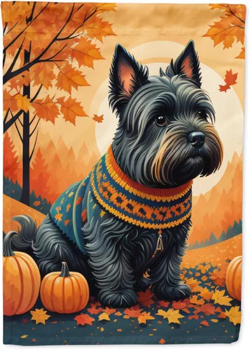 Vista 23 de Caroline's Treasures DAC1001GF Affenpinscher - Bandera decorativa para jardín de otoño, decoración para patio exterior, patio, parterres