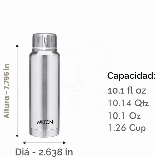 Vista 8 de Milton Frasco aislado de 10 onzas, botella de agua de acero inoxidable a Plateado