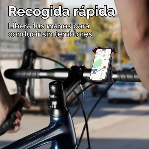 Vista 5 de Windone Soporte de teléfono para bicicleta, soporte de teléfono para motocicleta, soporte de teléfono para manillar para bicicleta, accesorios
