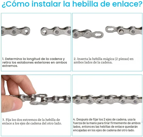 Vista 7 de Alicates de eslabones de bicicleta + herramienta divisora de cadena + comprobador de cadena + 3 pares de eslabones faltantes de bicicleta, abridor