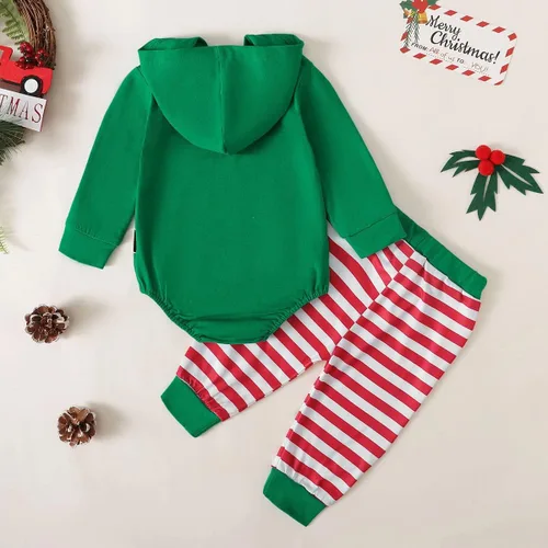 Vista 3 de Shalofer Conjunto de ropa con capucha de manga larga para bebé niño y niño