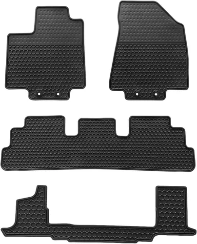 Vista 9 de Alfombrillas de Coche a Medida para Infiniti QX60 2014-2020/Nissan Pathfinder 2013-2020/Infiniti JX35 2013 de 7 Pasajeros Goma Negra Protección Todo