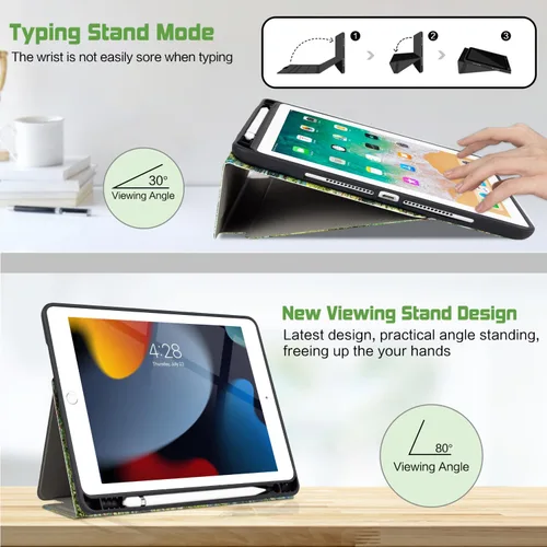 Vista 4 de Funda para iPad de 9ª/7ª/8ª generación de 10.2 pulgadas, compatible con iPad Pro de 10.5 pulgadas, funda para iPad Air de 3ª generación de 10.5