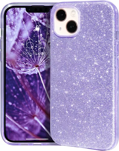 Vista 10 de MATEPROX Bling Sparkle - Funda protectora compatible con iPhone 13 de 6.1 pulgadas de 2021 para niñas y mujeres (rosa)