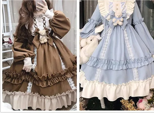 Vista 5 de Sunny Fanny OU Kawaii Lolita vestido de anime vestido de Pascua para adolescentes disfraz de conejita traje de sirvienta vestido de delantal