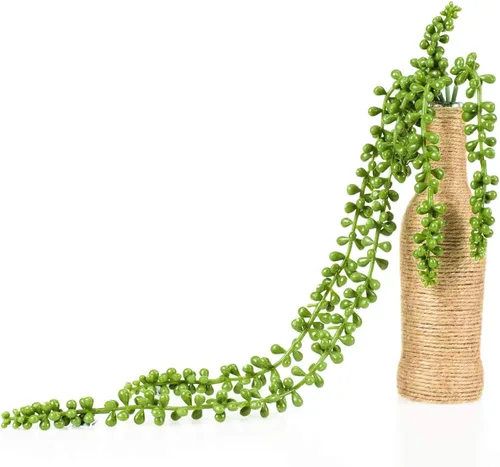 Vista 2 de SRK Plantas artificiales suculentas falsas sin maceta, musgo falso para decoración floral, plantas prefabricadas, plantas de PVC vívidas, juego