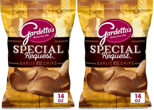 Vista 2 de Gardetto's Special Request Chips de centeno de ajo, bolsa de aperitivos, 14 oz