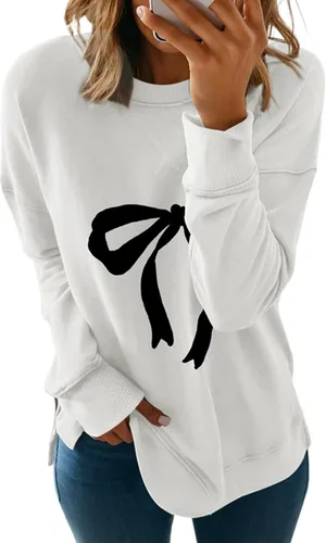Vista 11 de Dokotoo Women's Casual Crew Neck Sweatshirt Loose Long Sleeve Pullover Tops Jade (Moonlight Jade)
