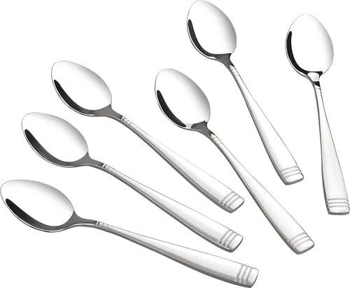 Vista 6 de Obstnny Juego de cucharas de té de acero inoxidable de 12 piezas, cucharas pequeñas