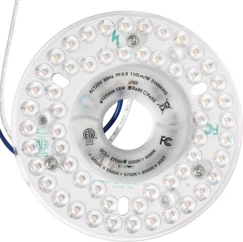 Vista 8 de Kit de actualización de luz LED para ventilador de techo de 4.92 pulgadas, luz empotrada de techo, panel de repuesto de luz de ventilador de techo