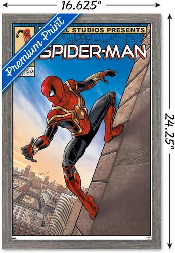 Vista 3 de Trends International Marvel Spider-Man: No Way Home - Póster de pared de cómic de pared, 22.4 pulgadas de largo x 14.7 pulgadas, versión enmarcada