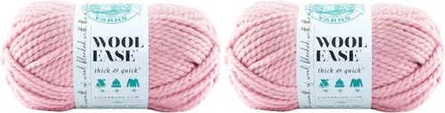 Vista 141 de Lion Brand Yarn - Ovillo de lana Wool-Ease Thick & Quick color fuerza aérea Super Bulky Wool Acrylic Blend Fiber for Soft Hats, Sweaters, Chunky
