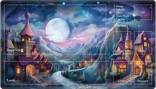 Vista 33 de Alfombra de juego con zonas para juego de cartas MTG, alfombras de juego de mesa, alfombras de juego de mesa de Magic, 61x35.5 cm, alfombra de juego