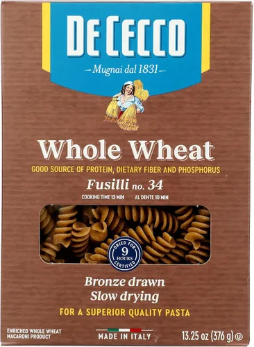 Vista 9 de De Cecco Pasta Fusilli trigo entero, 13.25 oz