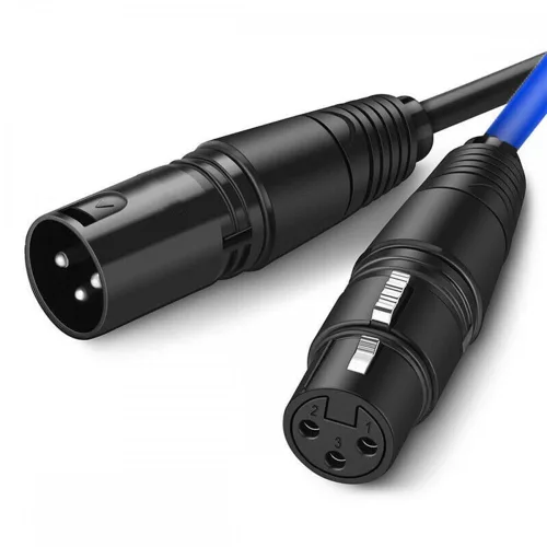 Vista 10 de Mic DMX Audio Cable 3 Pin XLR macho a XLR hembra Cable de micrófono (3.3 ft)