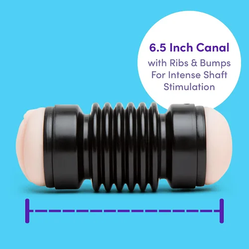 Vista 3 de Lovehoney Thrust Pro Ultra Gigi - Masturbador masculino de doble extremo, vagina y culo realistas de 6.5 pulgadas con canal texturizado, juguetes