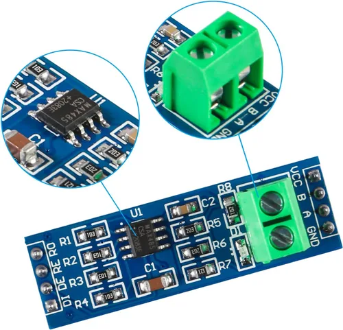 Vista 6 de 15PCS MAX485 RS485 módulo transceptor TTL UART Serial a RS-485 módulo para Raspberry Pi