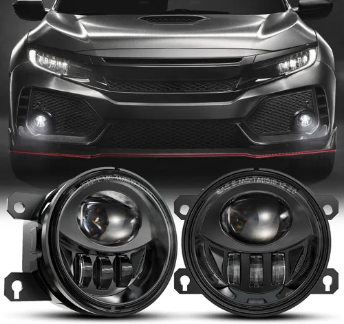 Vista 9 de Nueva versión de luces antiniebla LED ensambladas Compatibles con modelos GMC Sierra 1500/2500/3500 2003-2006 y 2007 Sierra Classic; lámparas