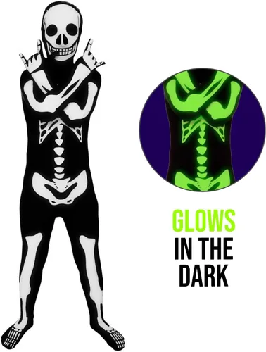 Vista 2 de Morphsuits Skeleton Costume for Boys, Skeleton Outfit for Kids, Halloween Costume for Boys