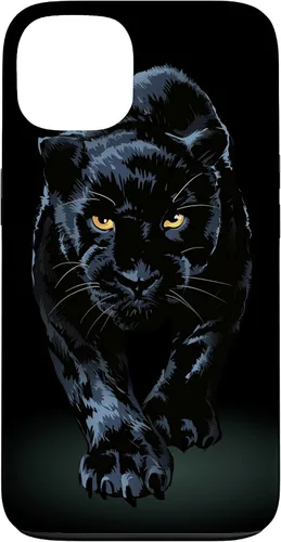Vista 7 de iPhone 16 Black Panther Walking Toward Shadow - Estuche de regalo para amantes de los gatos salvajes