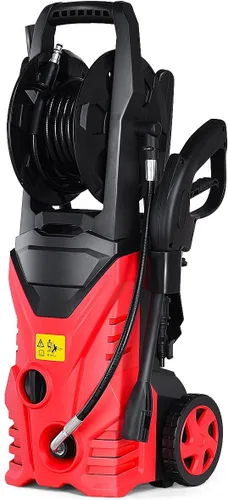Vista 8 de Happygrill Lavadora a presión eléctrica, 2030PSI 1.6GPM máquina pulverizadora de alta presión con manguera de 16.5 pies, cepillo de lavado, botella