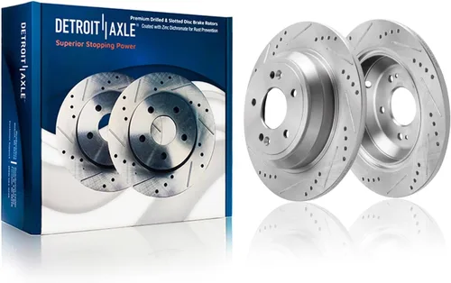 Vista 65 de Detroit Axle - Rotores de freno para Toyota Avalon 2020-2021 Camry 2020-2024, repuesto de rotores de freno de disco perforados y ranurados: rotor