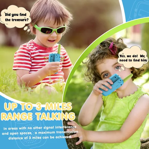 Vista 5 de Selieve Juguetes para niños y niñas de 3 a 12 años, Walkie Talkies para niños de 22 canales, juguete de radio de 2 vías con linterna LCD