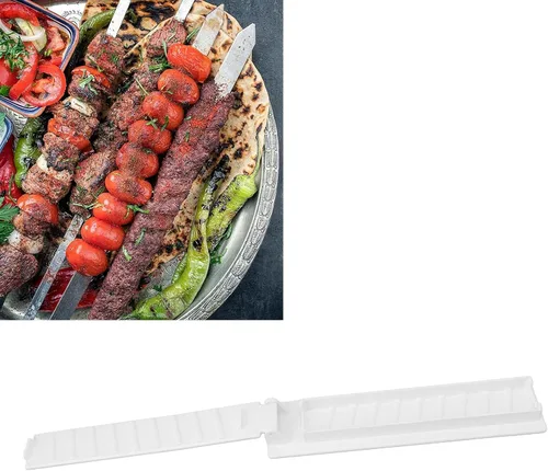 Vista 3 de Kebab Maker, prensa de pinchos de plástico y molde manual de Kabob, forma tu Kebab Kofta como un chef tradicional hecho a mano para asar carne