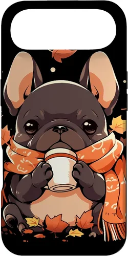 Vista 27 de French Bulldog Fall Autumn Pumpkin Spice Latte Frenchie Dog Case for iPhone 17