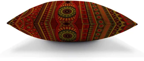 Vista 5 de Funda de almohada con patrón tribal, diseño abstracto de rayas étnicas africanas, patrón de cultura redonda, cuadrada, cojín para el hogar