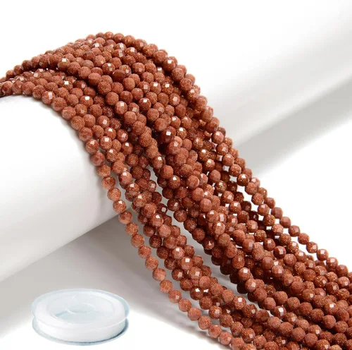 Vista 16 de AD Beads Cuentas naturales de piedras preciosas con corte de diamante micro facetado de 4 mm pequeñas y redondas para hacer collares y pulseras DIY
