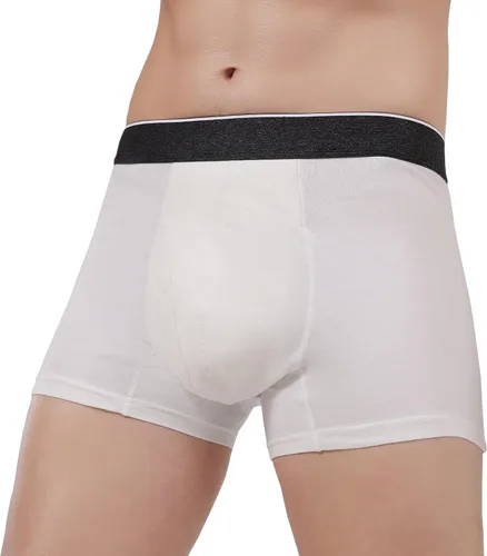 Vista 11 de AIRCUTE Ropa interior para hombre con incontinencia orina, apertura frontal, absorbente, a prueba de fugas, para goteo de fugas (S, negro)