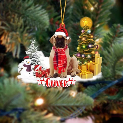 Vista 30 de NAZENTI Adorno personalizado de gato abisinio con árbol de pino, adorno de Navidad personalizado para perros amantes de las mascotas, colgante