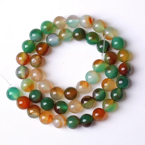 Vista 229 de 100 cuentas de piedra multicolor natural de 0.236 pulgadas (0.236 in), cuentas espaciadoras sueltas redondas para hacer pulseras, collares, aretes
