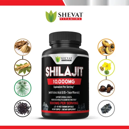 Vista 4 de Shilajit Cápsulas de 22000 mg y más de 85 minerales traza para energía y apoyo inmunológico, shilajit orgánico para hombres y mujeres, pastillas