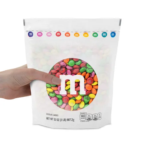 Vista 3 de M&M'S Cinco De Mayo - Caramelo de chocolate con leche, bolsa resellable a granel de 2 libras Real Milk Chocolate, Printed Fiesta Graphics, Holiday