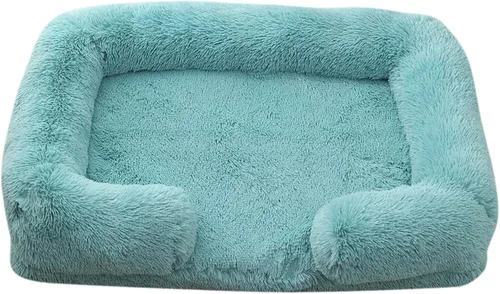 Vista 22 de Camas ortopédicas para perros de gran tamaño con forro impermeable y parte inferior antideslizante, cama rectangular lavable para perros y gatos