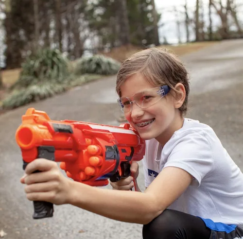 Vista 7 de SAFE HANDLER Lentes de seguridad protectoras para niños, lentes resistentes a impactos y balísticas, patillas de color de lente de policarbonato