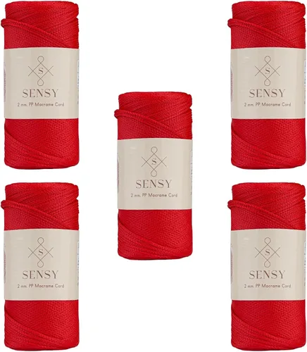 Vista 54 de Sensy Premium 2mm 229.5 metros de cuerda de poliéster 100% cordón de polipropileno Cordón de macramé 2mm Cordón para bolso de crochet Hilo