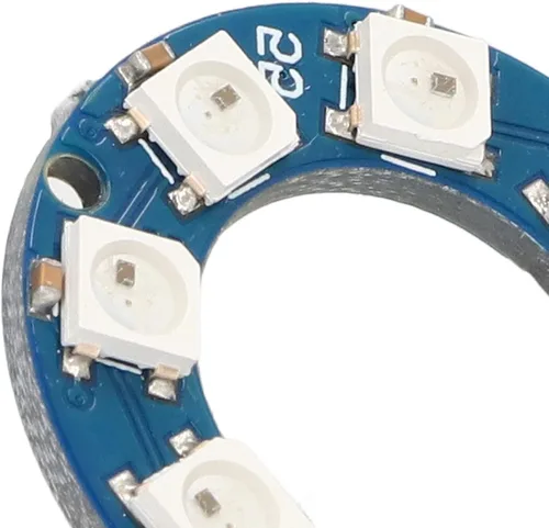 Vista 8 de 4 piezas de accesorios de módulo de luz RGB, luces LED, decoración del hogar, módulo LED de 8 canales, interfaz digital, WS2812 5050 5V LED anillo
