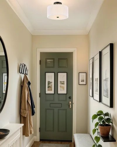 Vista 7 de VONLUCE Lámpara de techo semiempotrada de 12.2 pulgadas, moderna lámpara de techo de 2 luces con pantalla de tambor plisada blanca, 2 enchufes E26