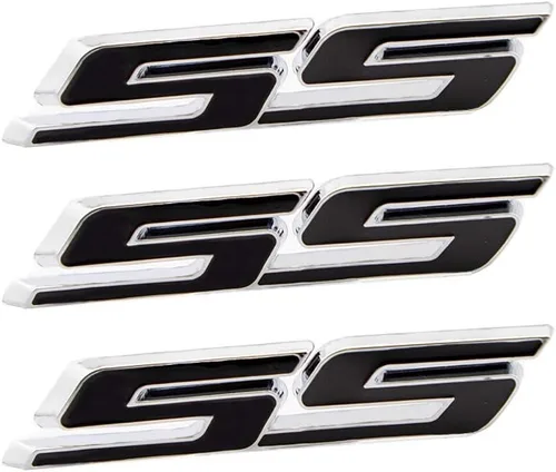 Vista 9 de 3 piezas de emblemas de inclinación pequeña SS para puerta de maletero de auto, calcomanía de parachoques de parachoques 3D ABS apto para Chevy