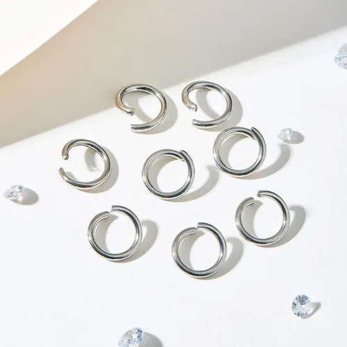 Vista 4 de DanLingJewelry 1000 anillos de salto abiertos de acero inoxidable 304 calibre 17 de 0.394 in para hacer joyas, conectores de joyería, encontrar