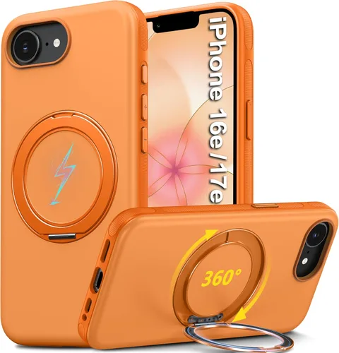 Vista 12 de Oterkin Funda para Google Pixel 10a con soporte magnético de giro de 360° [compatible con MagSafe] [antideslizante] [15 pies] a prueba de golpes
