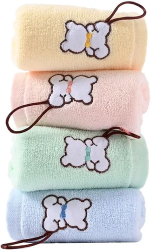 Vista 11 de sense gnosis Toallas faciales de 100% algodón para niños, toallas de dedo para baño, juego de toallas bordadas con animales para niños y toallitas