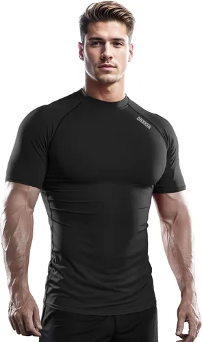 Vista 8 de DRSKIN 4, 3 or 1 Pack Men's Compression Shirt Short Sleeve Top Baselayer Sports T-Shirt Athletic Running Active Workout