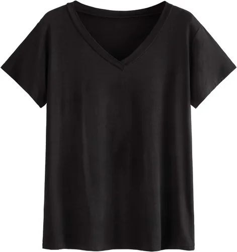 Vista 5 de Floerns playera casual de manga corta con cuello en V para mujer