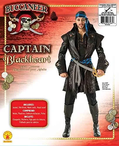 Vista 2 de Rubie's Costume Co - Disfraz de Capitán Blackheart para hombre