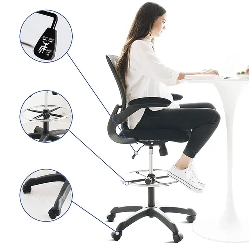 Vista 13 de Silla giratoria Modway Veer, Negro